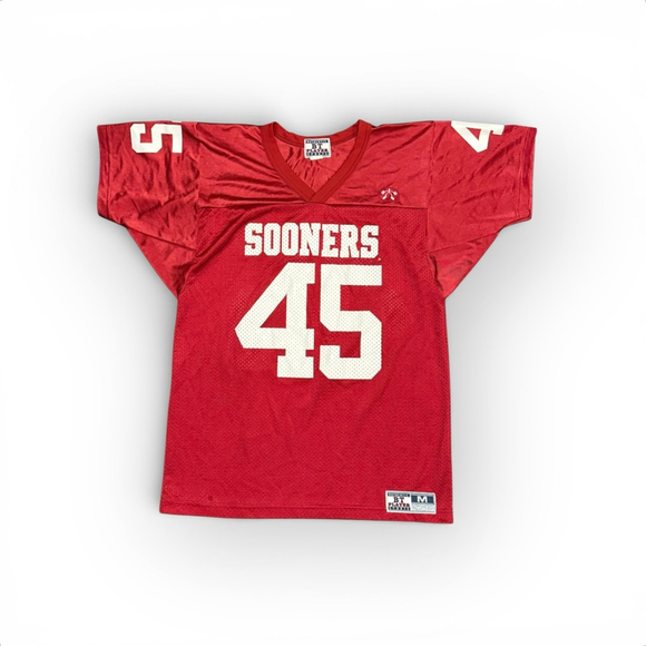 Vintage 90s Oklahoma Sooners #45 Football Jersey BT Player Sports Made USA Sz M - Picture 5 of 9